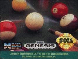 Cartridge artwork for Side Pocket on the Sega Nomad.