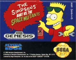 Cartridge artwork for Simpsons - Bart Vs. The Space Mutants, The on the Sega Nomad.