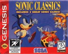 Cartridge artwork for Sonic Compilation on the Sega Nomad.