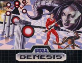 Cartridge artwork for Space Harrier 2 on the Sega Nomad.