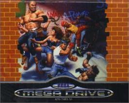 Cartridge artwork for Streets Of Rage 2 on the Sega Nomad.