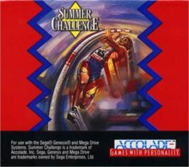 Cartridge artwork for Summer Challenge on the Sega Nomad.