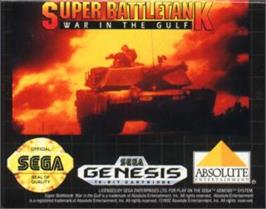 Cartridge artwork for Super Battletank: War in the Gulf on the Sega Nomad.