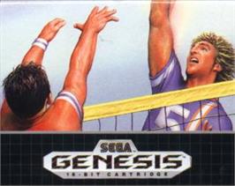 Cartridge artwork for Super Volleyball on the Sega Nomad.