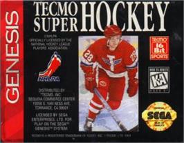 Cartridge artwork for Tecmo Super Hockey on the Sega Nomad.