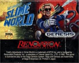 Cartridge artwork for Todd's Adventures In Slime World on the Sega Nomad.