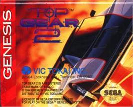 Cartridge artwork for Top Gear 2 on the Sega Nomad.