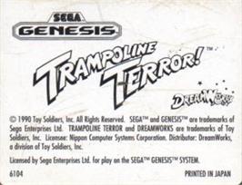 Cartridge artwork for Trampoline Terror on the Sega Nomad.