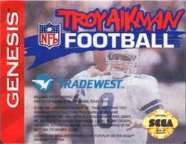 Cartridge artwork for Troy Aikman Nfl Football on the Sega Nomad.