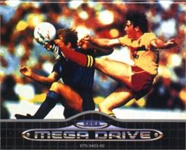 Cartridge artwork for Ultimate Soccer on the Sega Nomad.