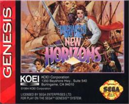 Cartridge artwork for Uncharted Waters 2: New Horizons on the Sega Nomad.