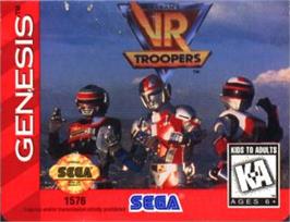 Cartridge artwork for Vr Troopers on the Sega Nomad.