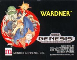 Cartridge artwork for Wardner on the Sega Nomad.