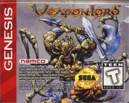 Cartridge artwork for Weaponlord on the Sega Nomad.