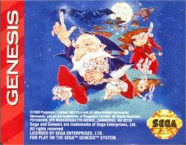 Cartridge artwork for Wiz 'n' Liz: The Frantic Wabbit Wescue on the Sega Nomad.