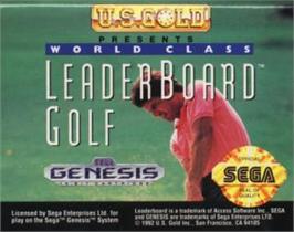 Cartridge artwork for World Class Leader Board on the Sega Nomad.