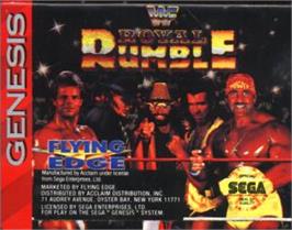 Cartridge artwork for Wwf Royal Rumble on the Sega Nomad.
