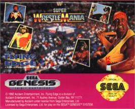 Cartridge artwork for Wwf Super Wrestlemania on the Sega Nomad.