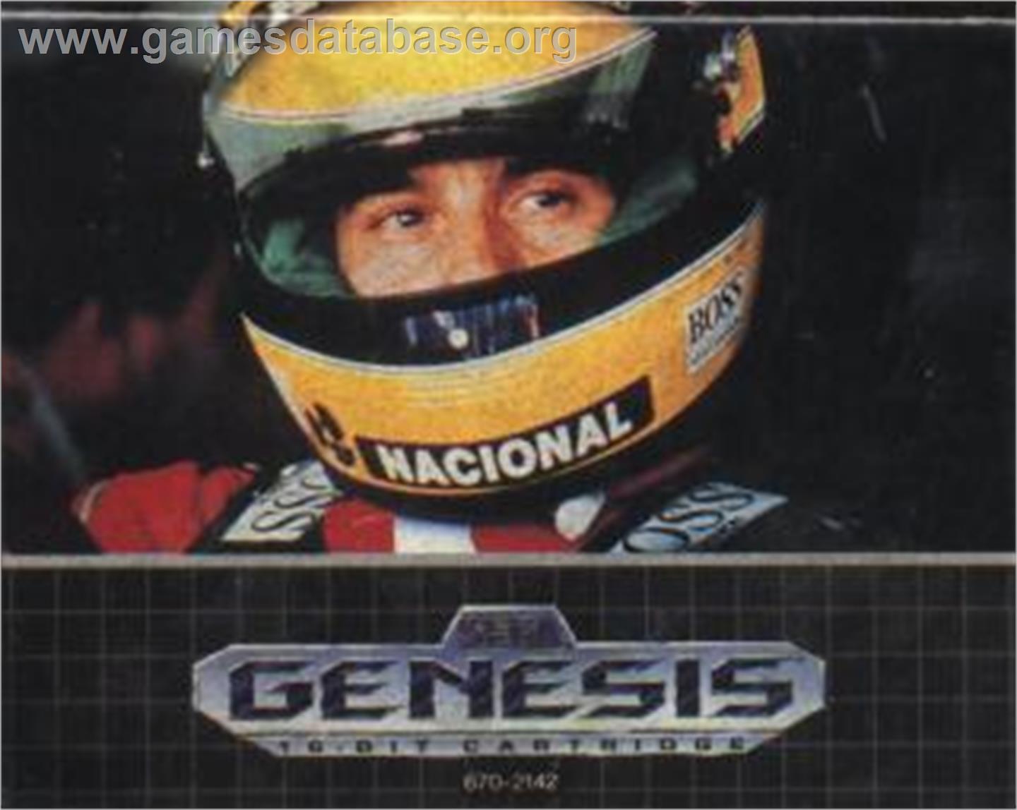 Ayrton Senna's Super Monaco GP 2 - Sega Nomad - Artwork - Cartridge