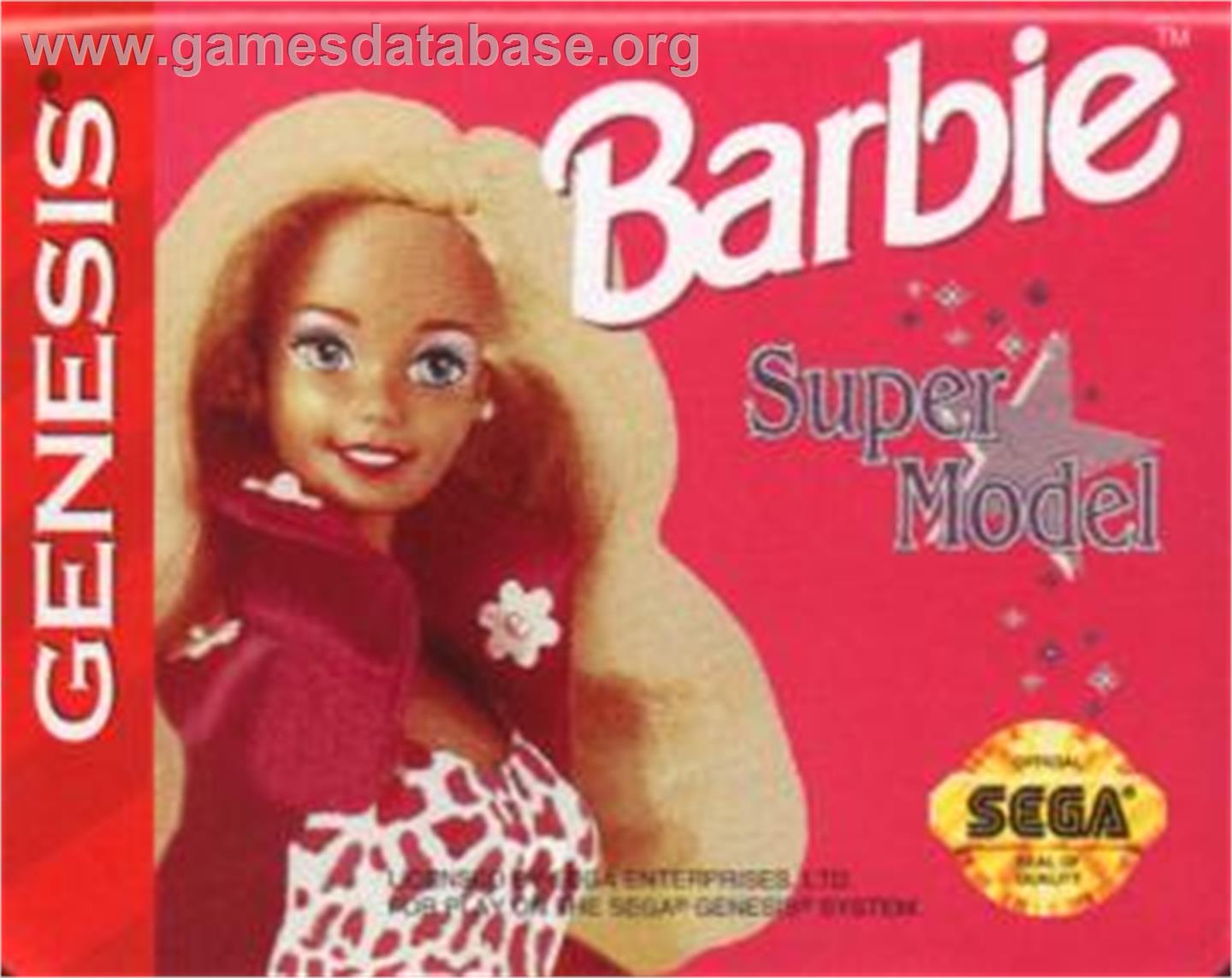 Barbie Super Model - Sega Nomad - Artwork - Cartridge