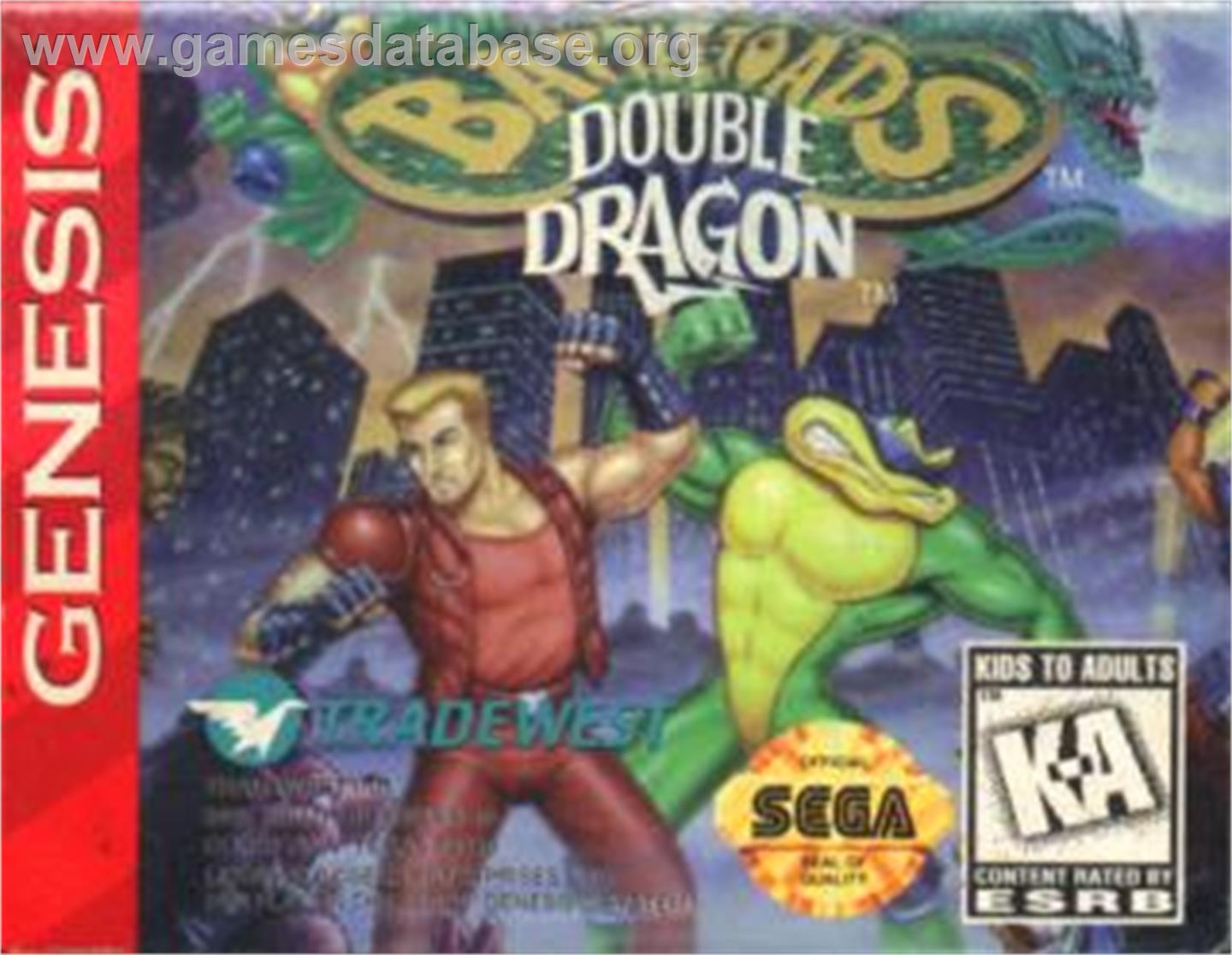 Battletoads And Double Dragon - Sega Nomad - Artwork - Cartridge