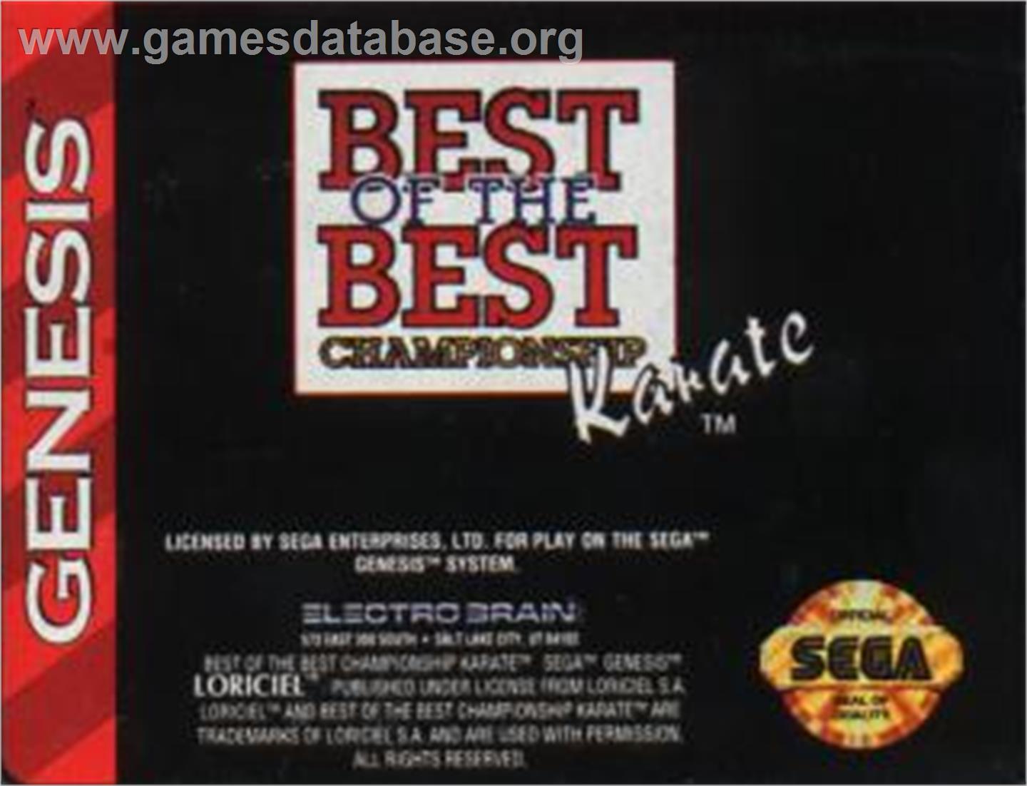 Best of the Best Championship Karate - Sega Nomad - Artwork - Cartridge