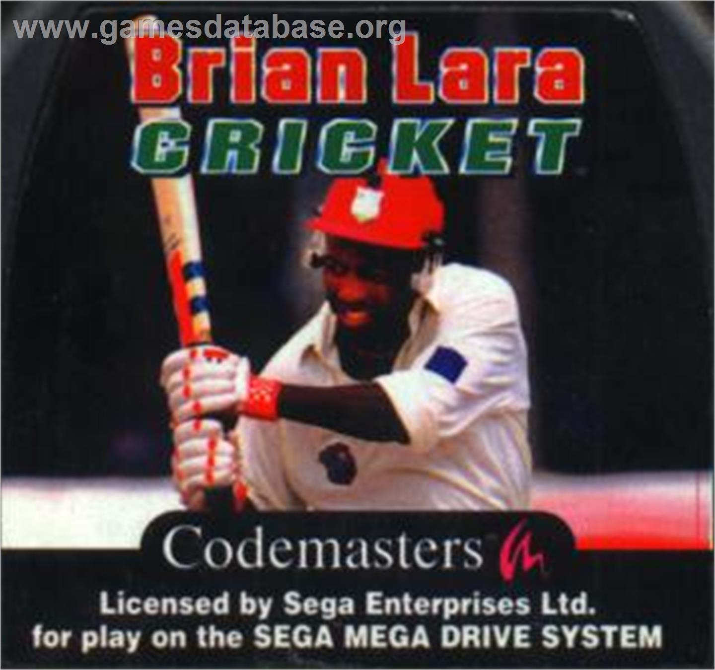Brian Lara Cricket - Sega Nomad - Artwork - Cartridge