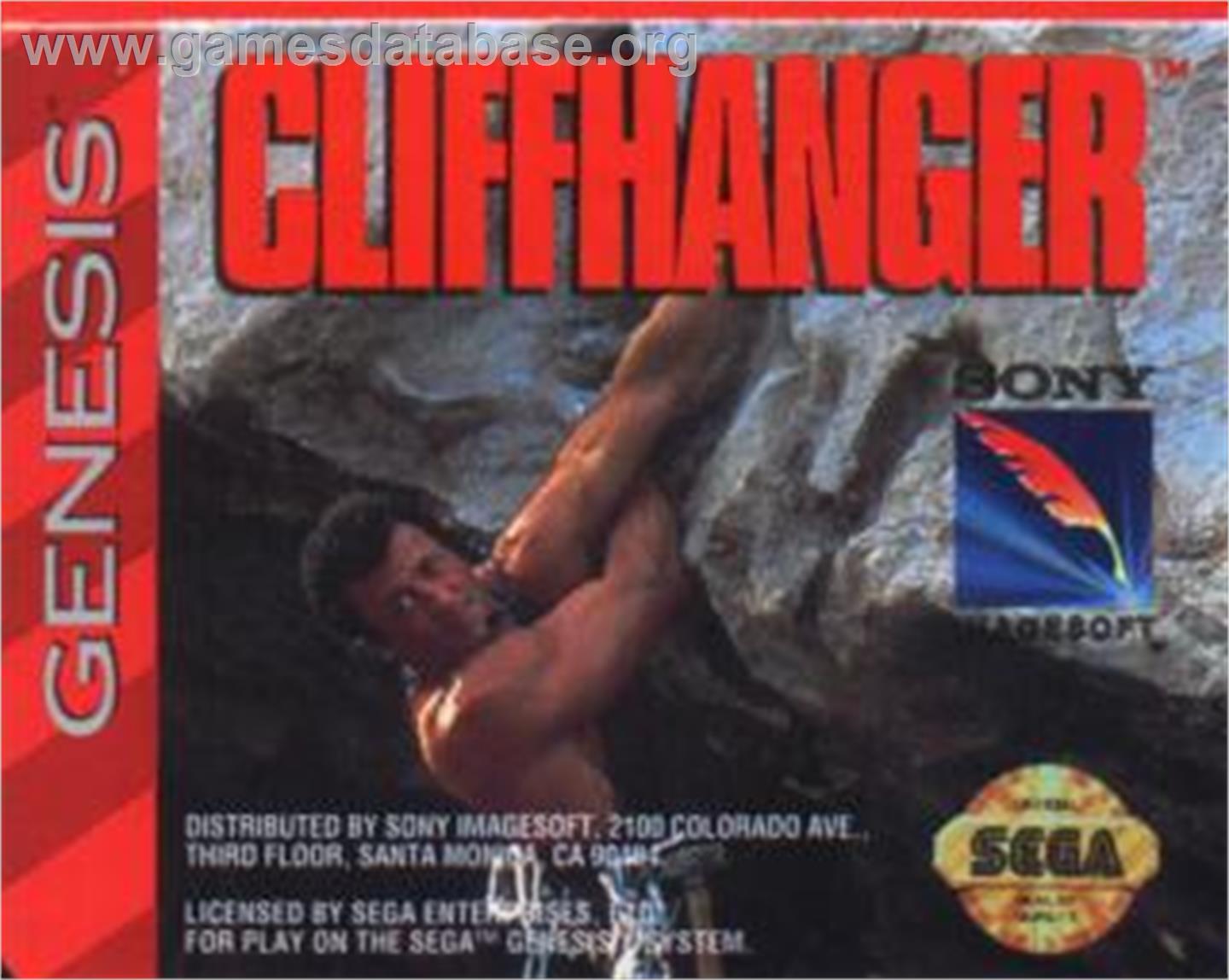 Cliffhanger - Sega Nomad - Artwork - Cartridge