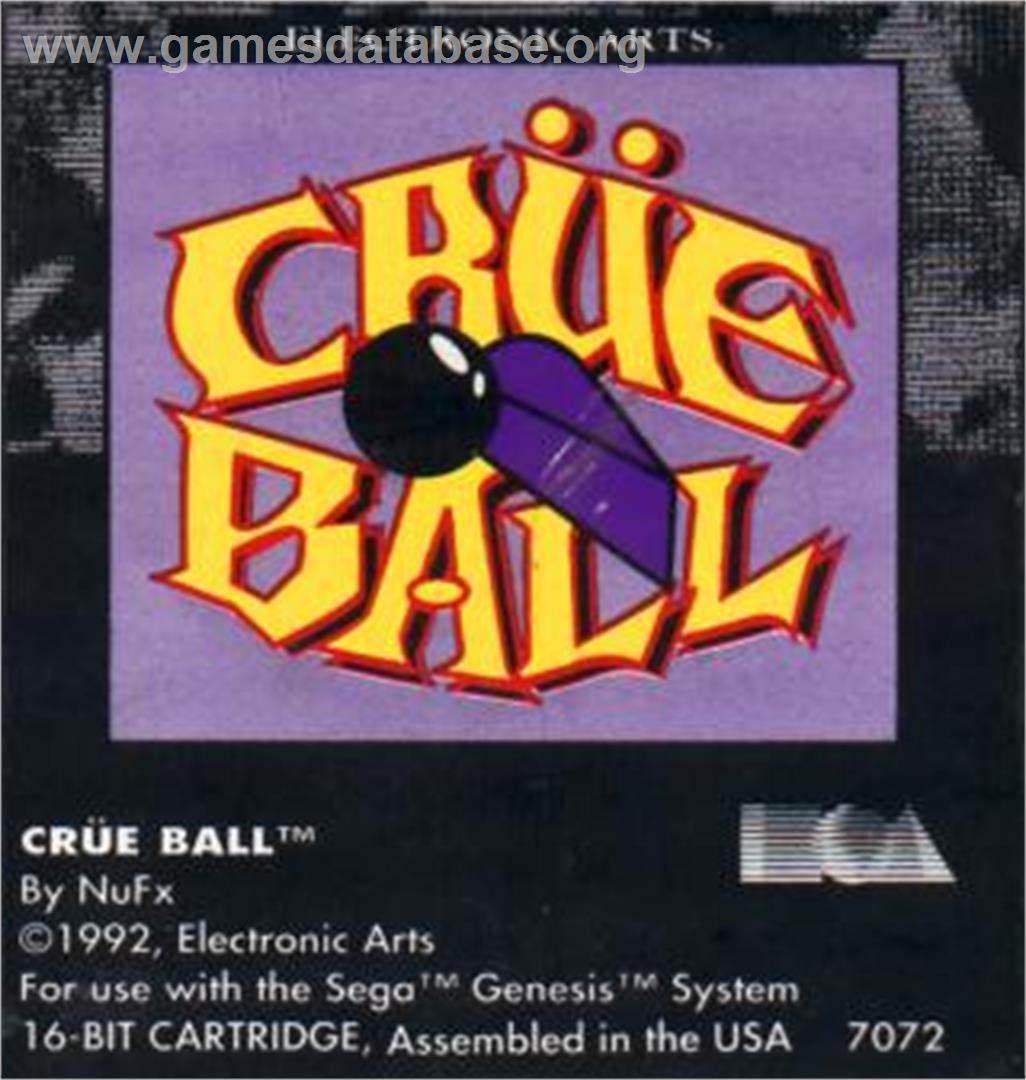 Crüe Ball - Sega Nomad - Artwork - Cartridge