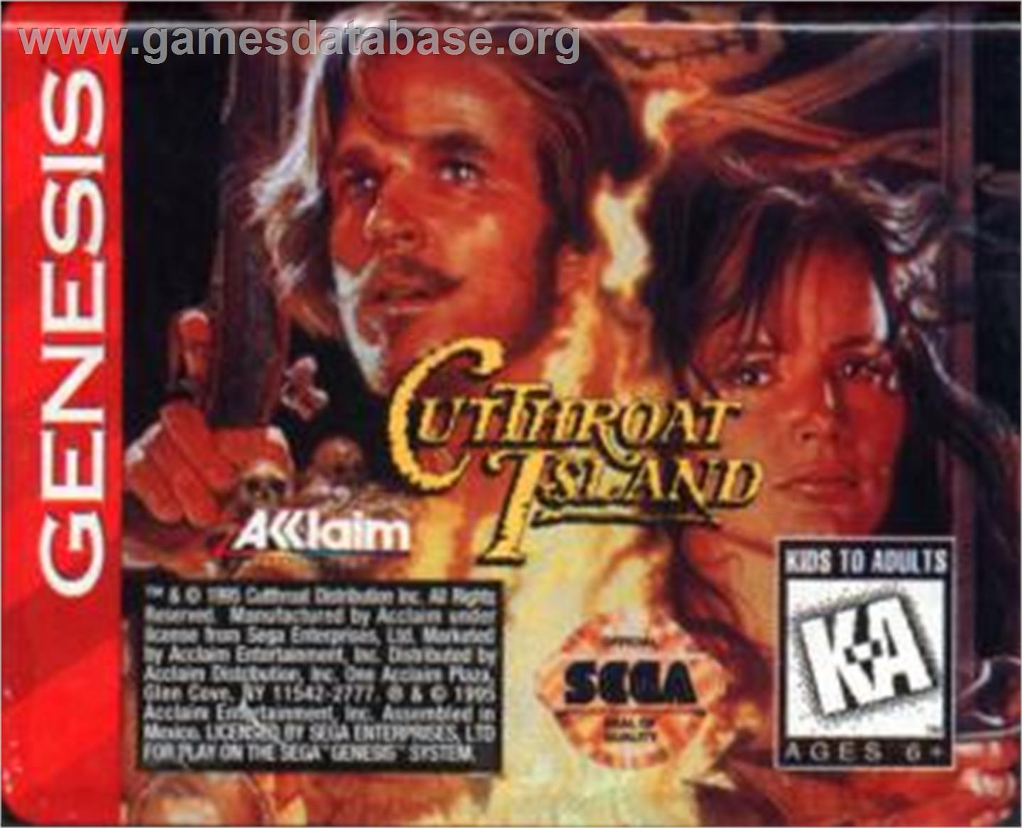 Cutthroat Island - Sega Nomad - Artwork - Cartridge