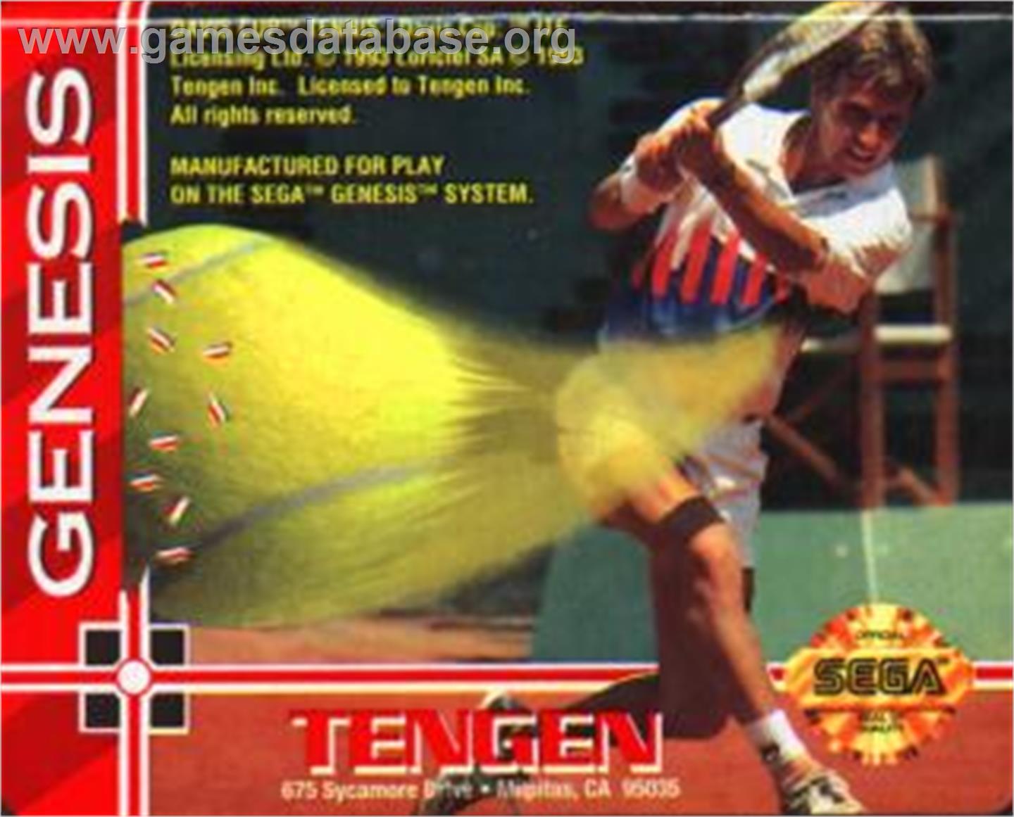 Davis Cup World Tour Tennis - Sega Nomad - Artwork - Cartridge