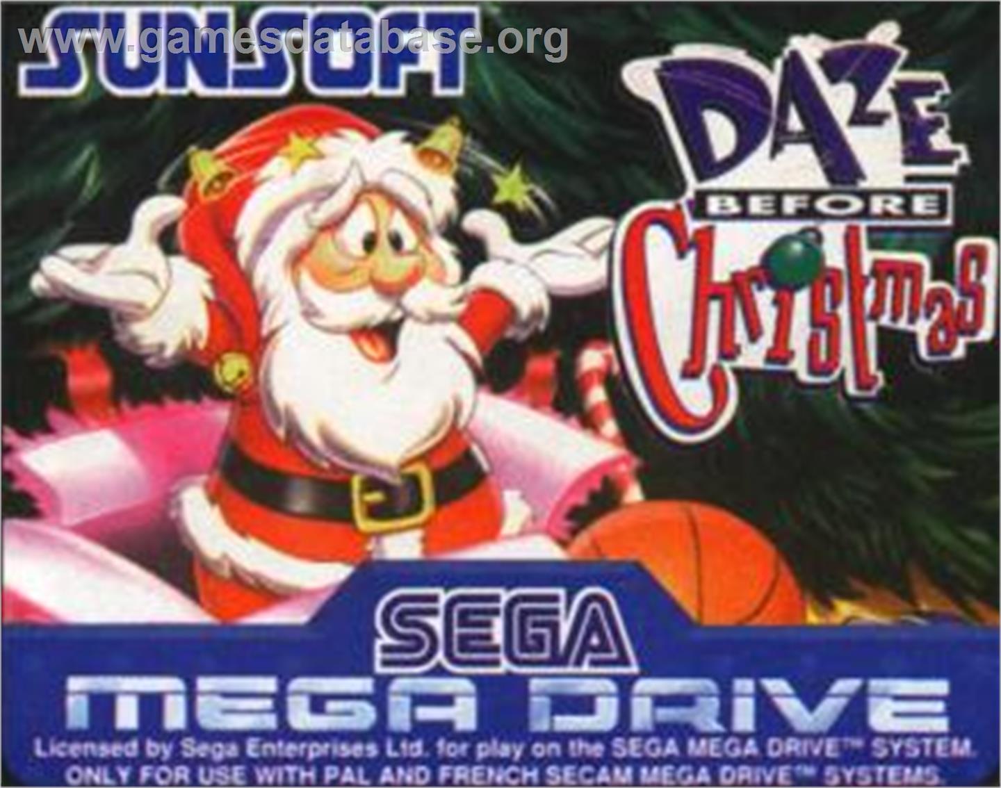 Daze Before Christmas - Sega Nomad - Artwork - Cartridge