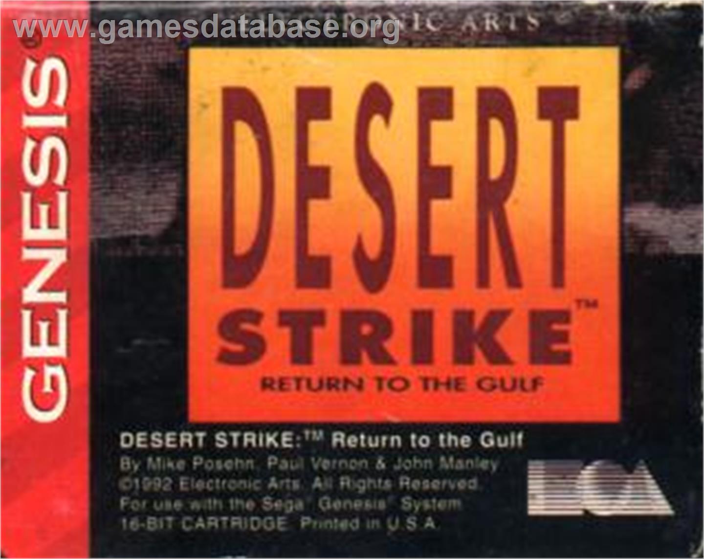 Desert Strike - Return To The Gulf - Sega Nomad - Artwork - Cartridge