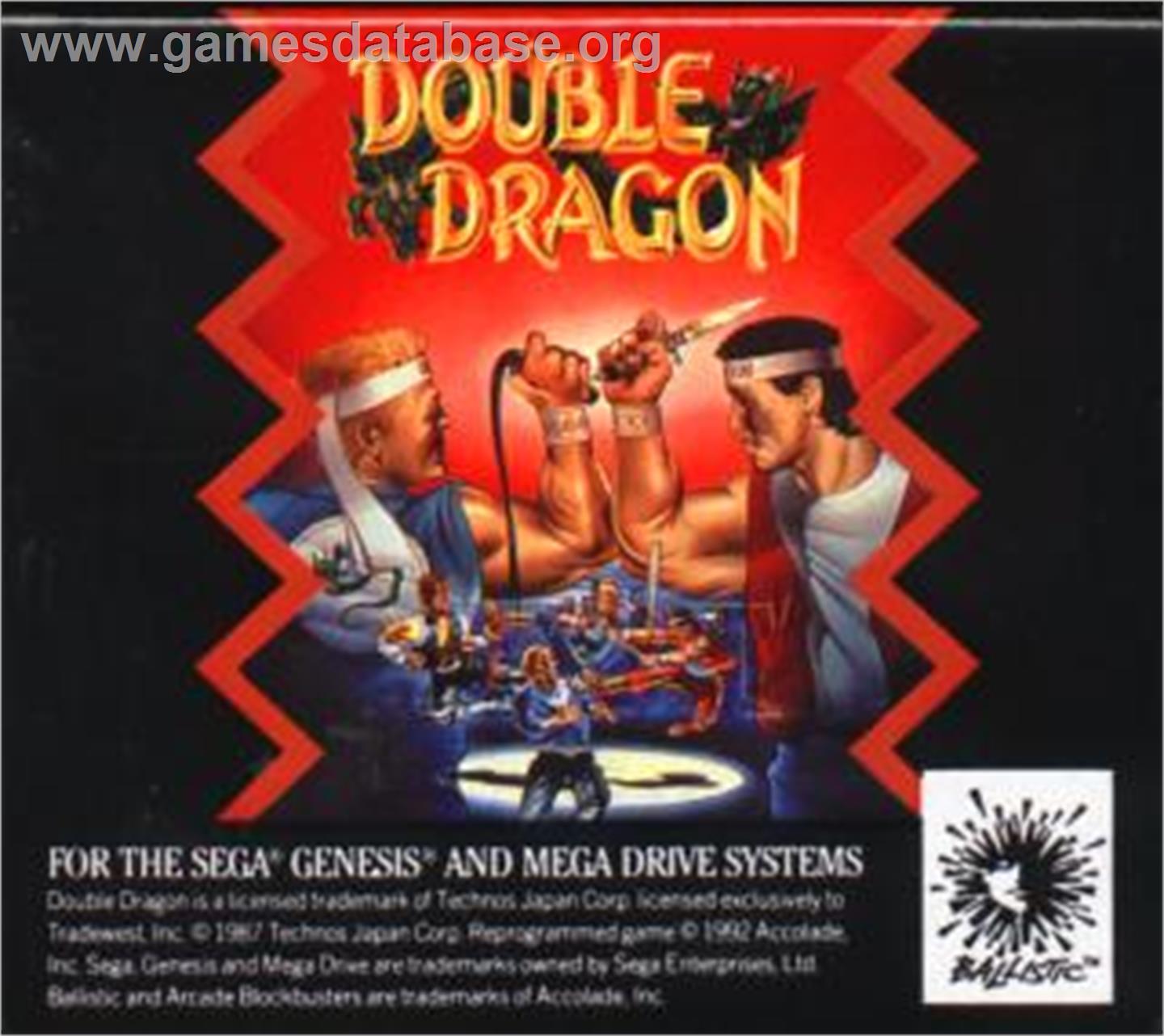 Double Dragon - Sega Nomad - Artwork - Cartridge