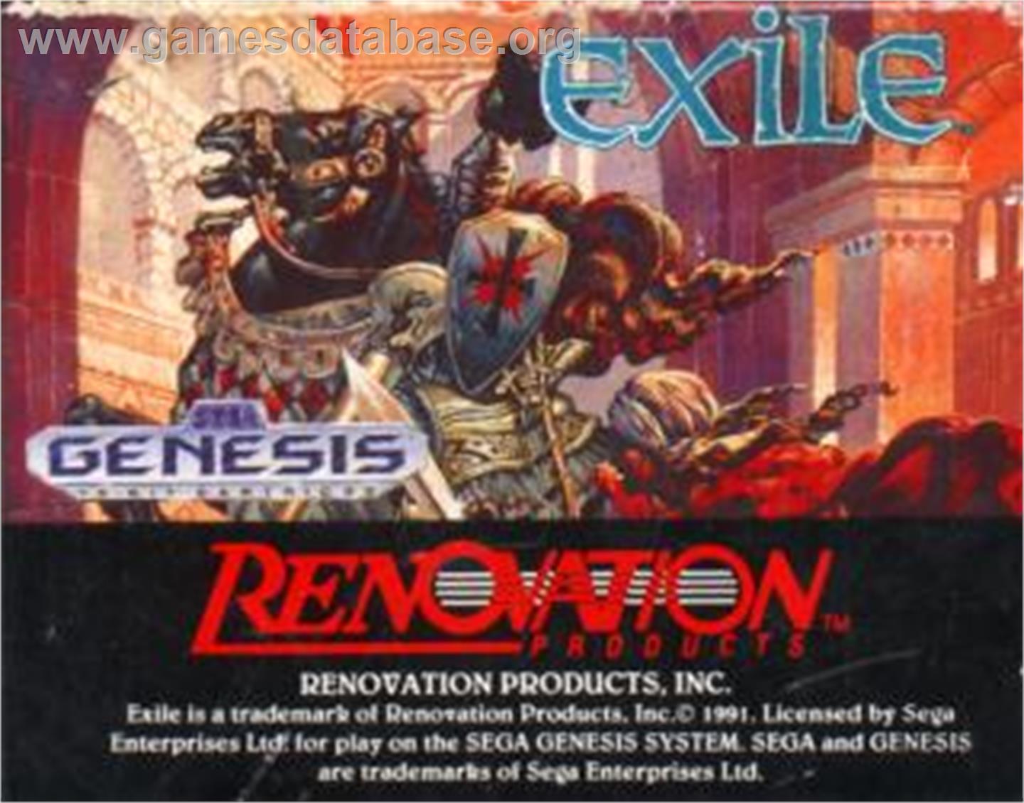 Exile - Sega Nomad - Artwork - Cartridge