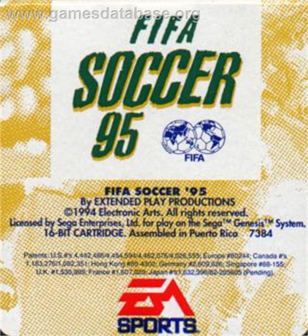 FIFA 95 - Sega Nomad - Artwork - Cartridge