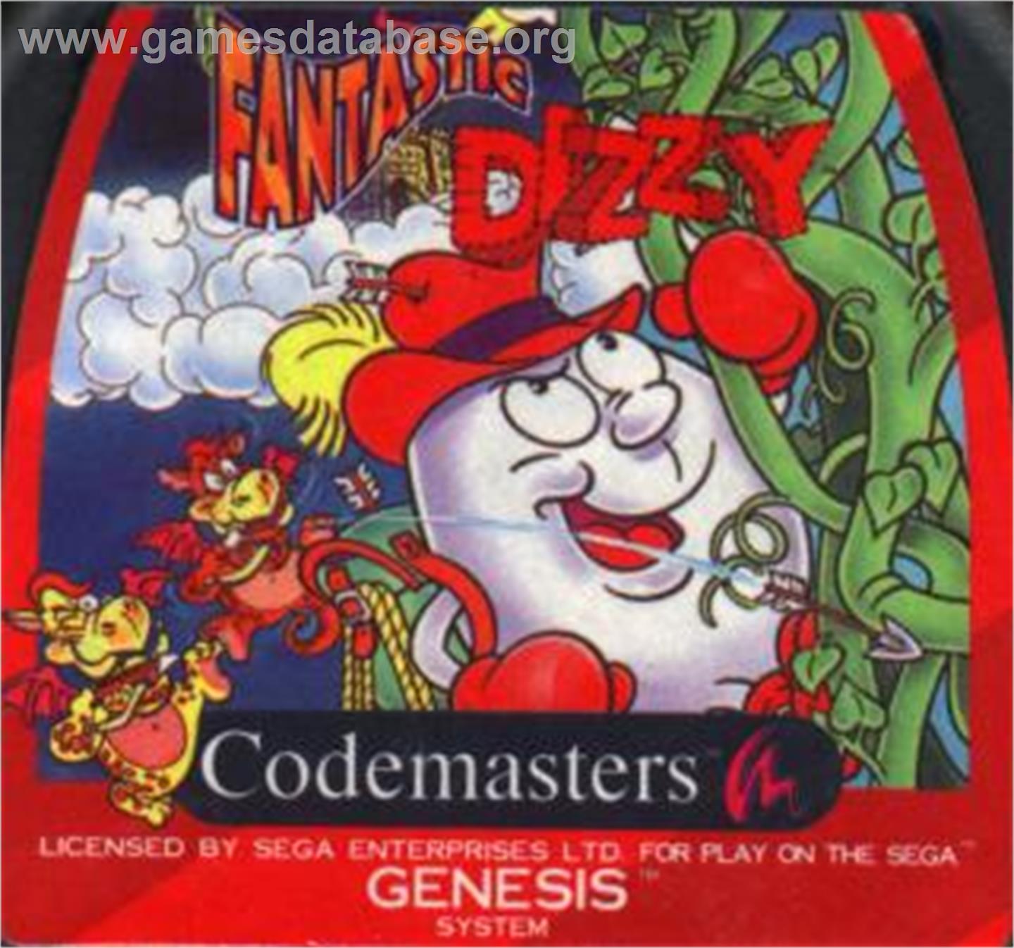 Fantastic Adventures of Dizzy, The - Sega Nomad - Artwork - Cartridge
