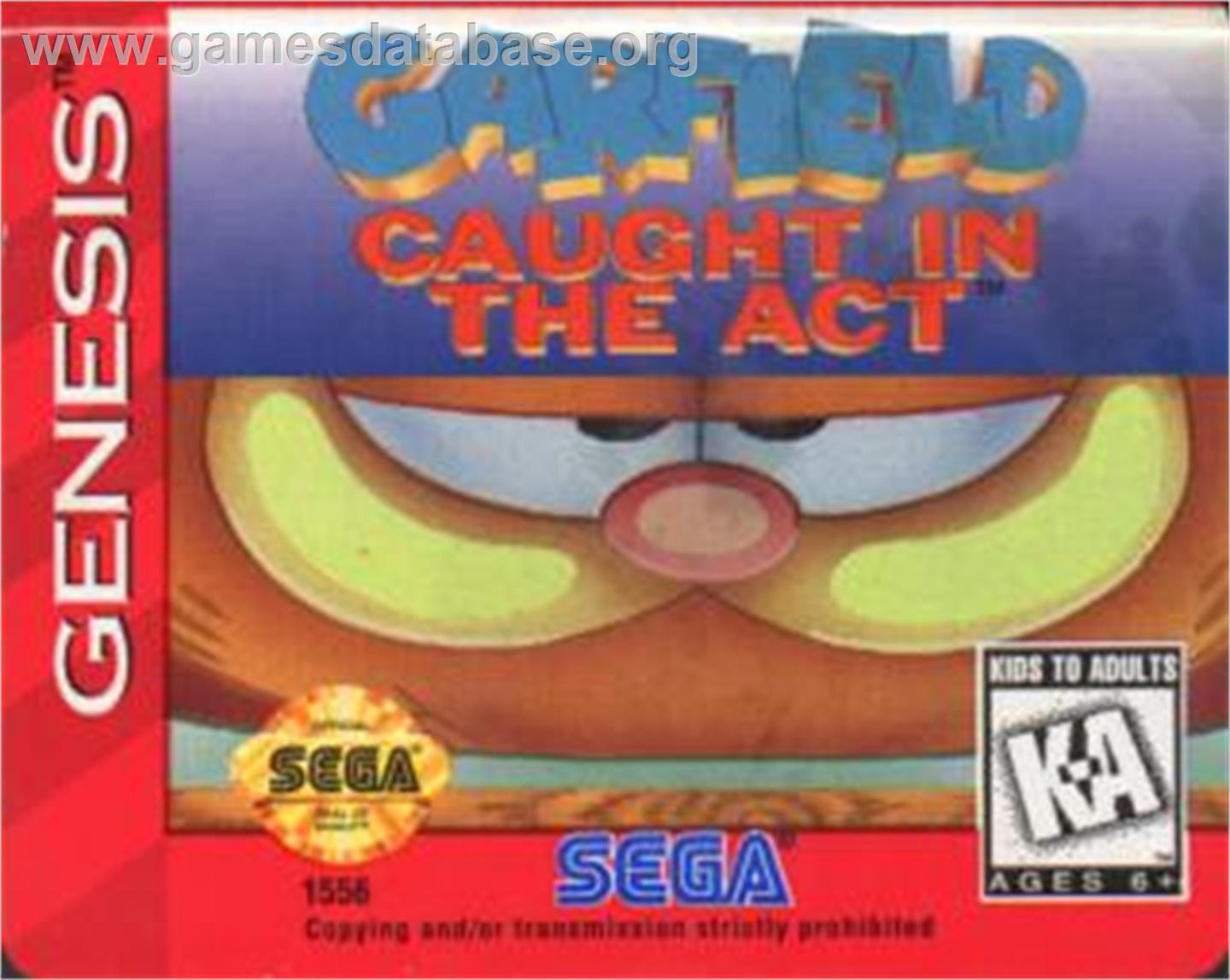 Garfield: Caught in the Act - Sega Nomad - Artwork - Cartridge
