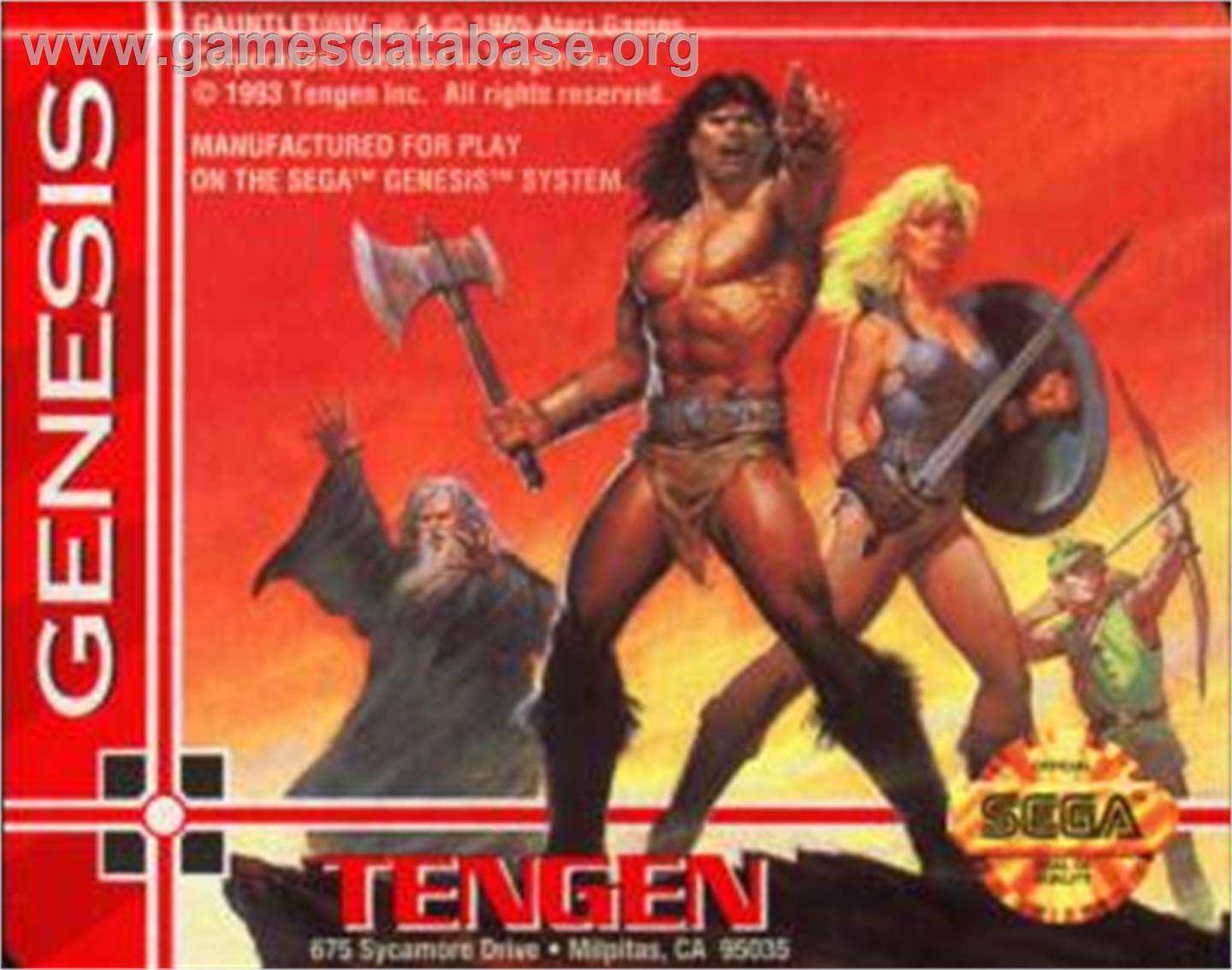 Gauntlet - Sega Nomad - Artwork - Cartridge