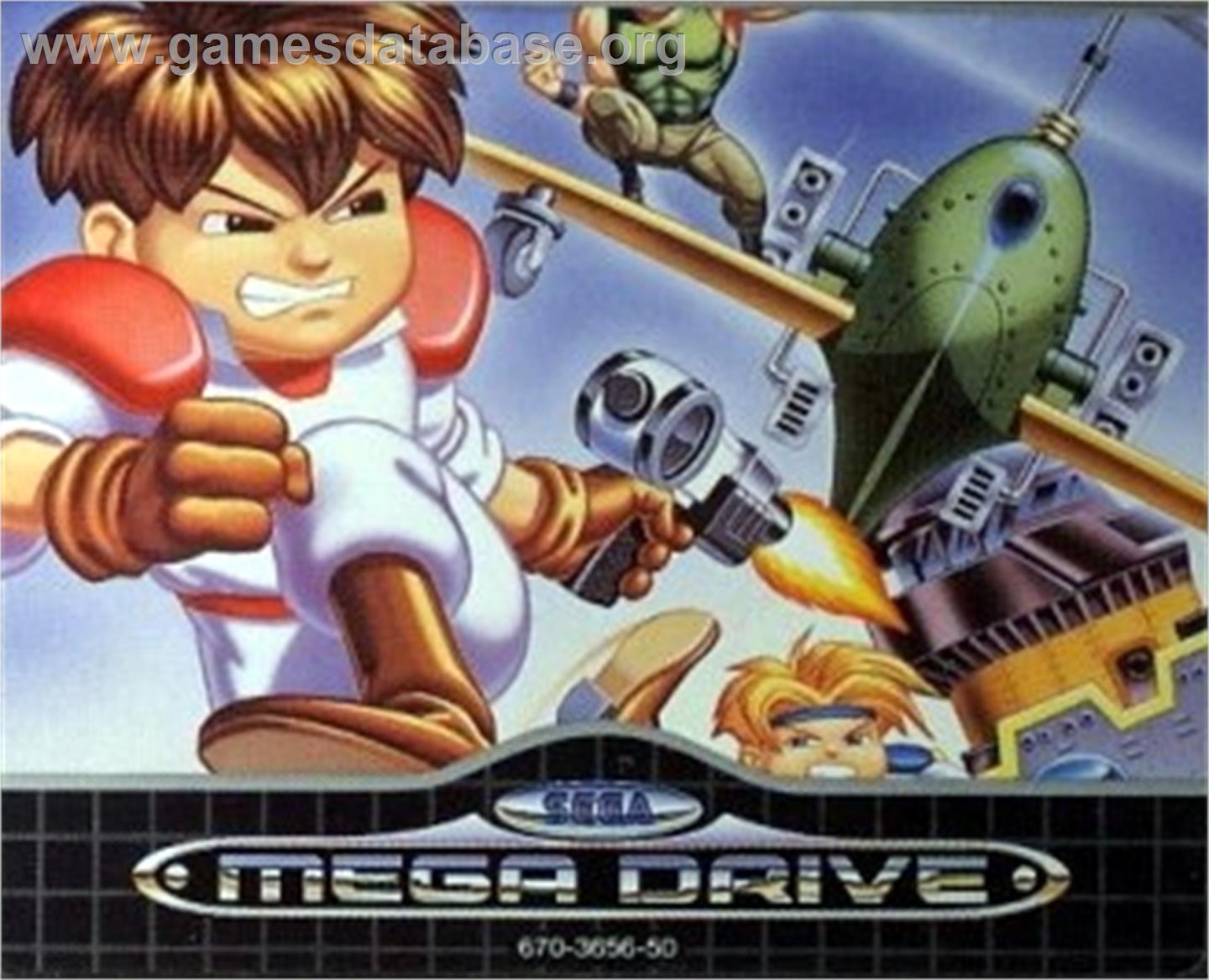 Gunstar Heroes - Sega Nomad - Artwork - Cartridge