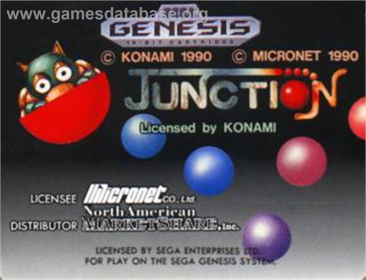 Junction - Sega Nomad - Artwork - Cartridge