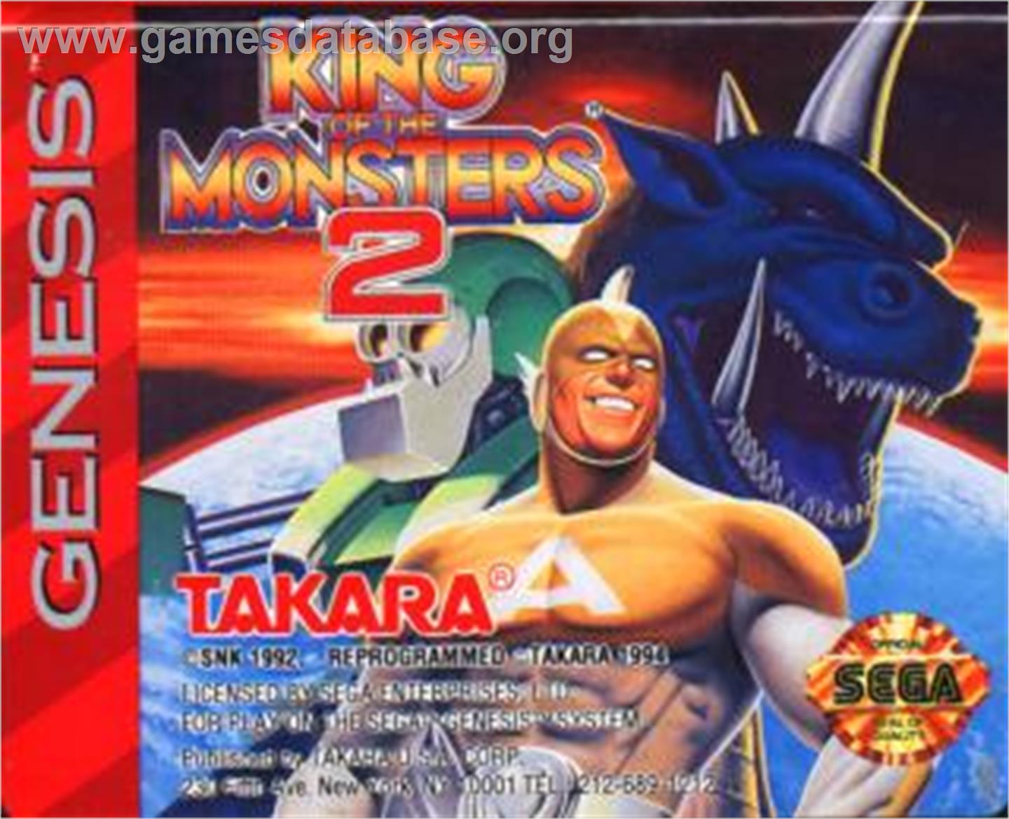 King Of The Monsters 2 - Sega Nomad - Artwork - Cartridge