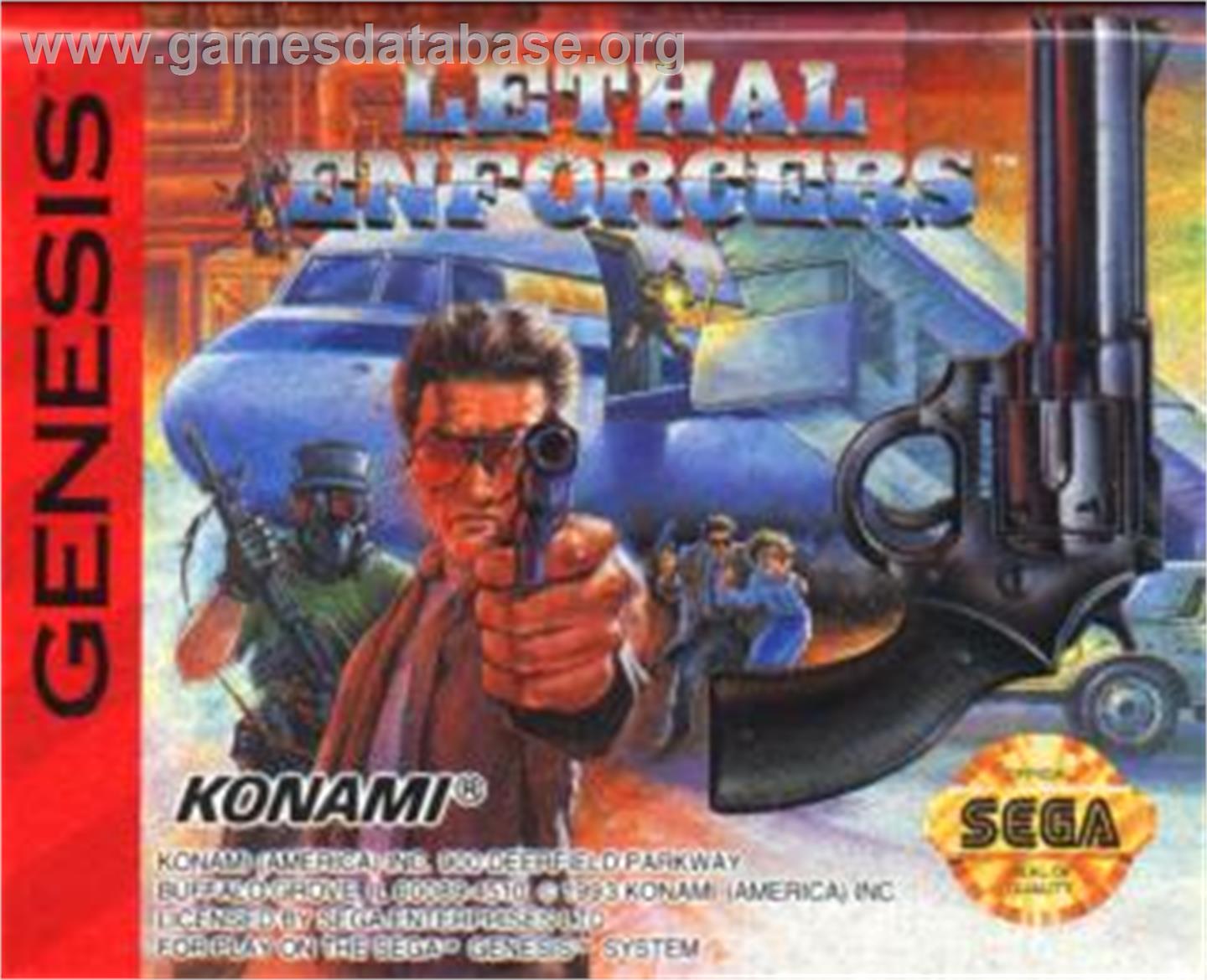 Lethal Enforcers - Sega Nomad - Artwork - Cartridge