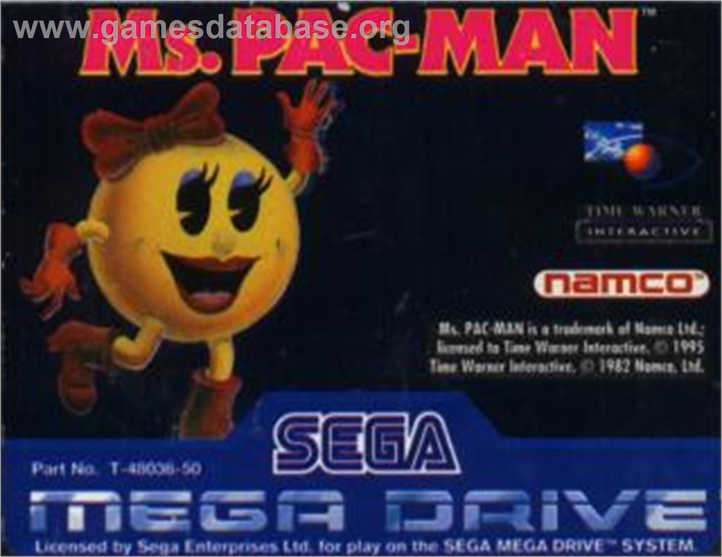 Ms. Pac-Man - Sega Nomad - Artwork - Cartridge