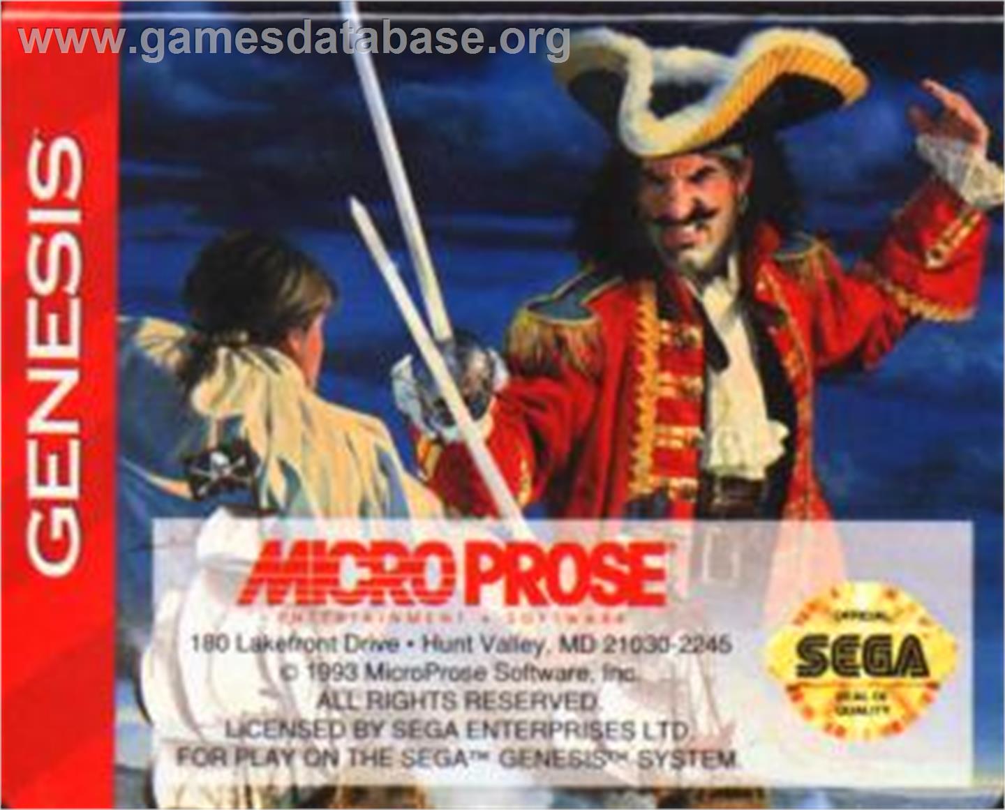 Pirates! Gold - Sega Nomad - Artwork - Cartridge