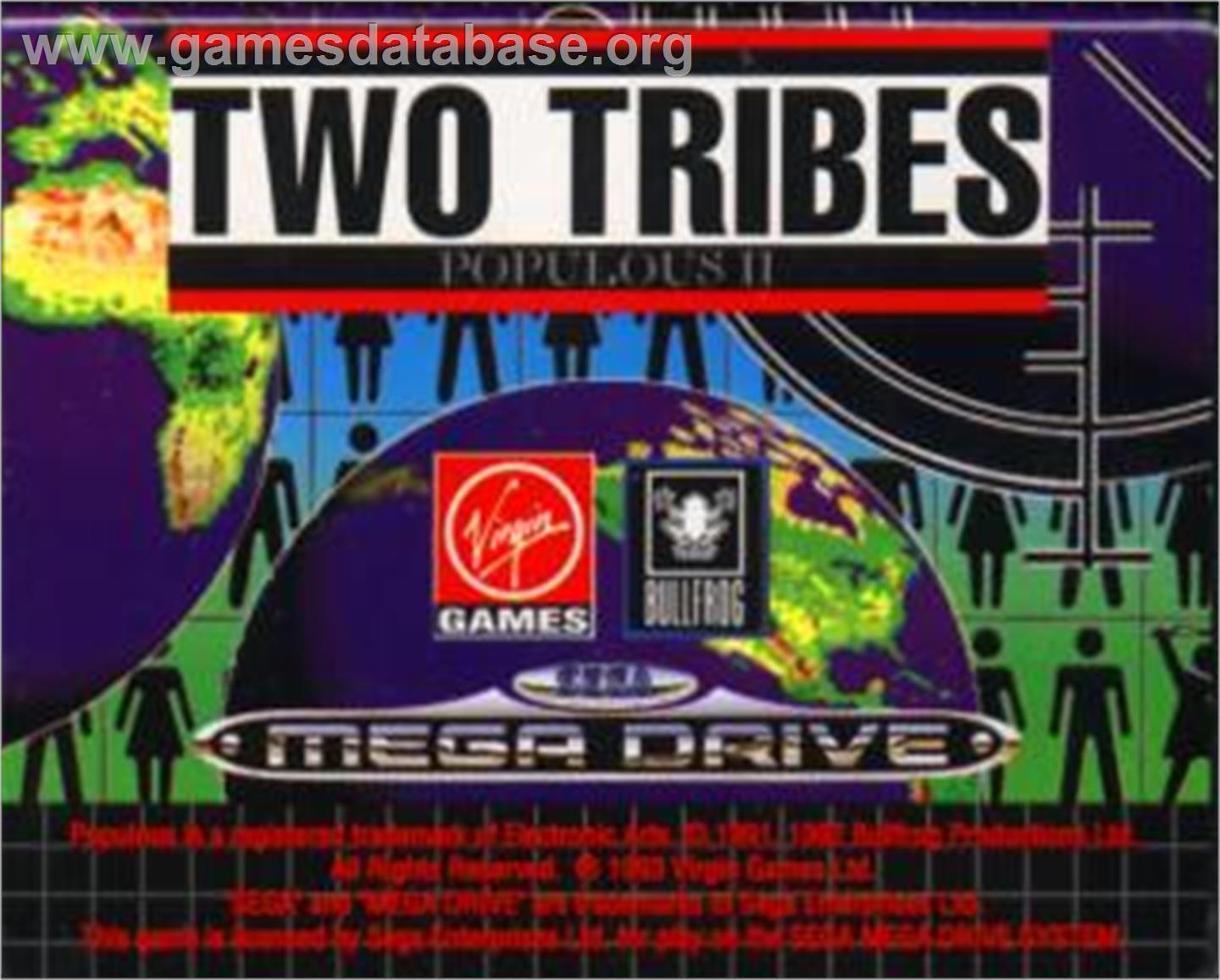 Populous 2 - Two Tribes - Sega Nomad - Artwork - Cartridge