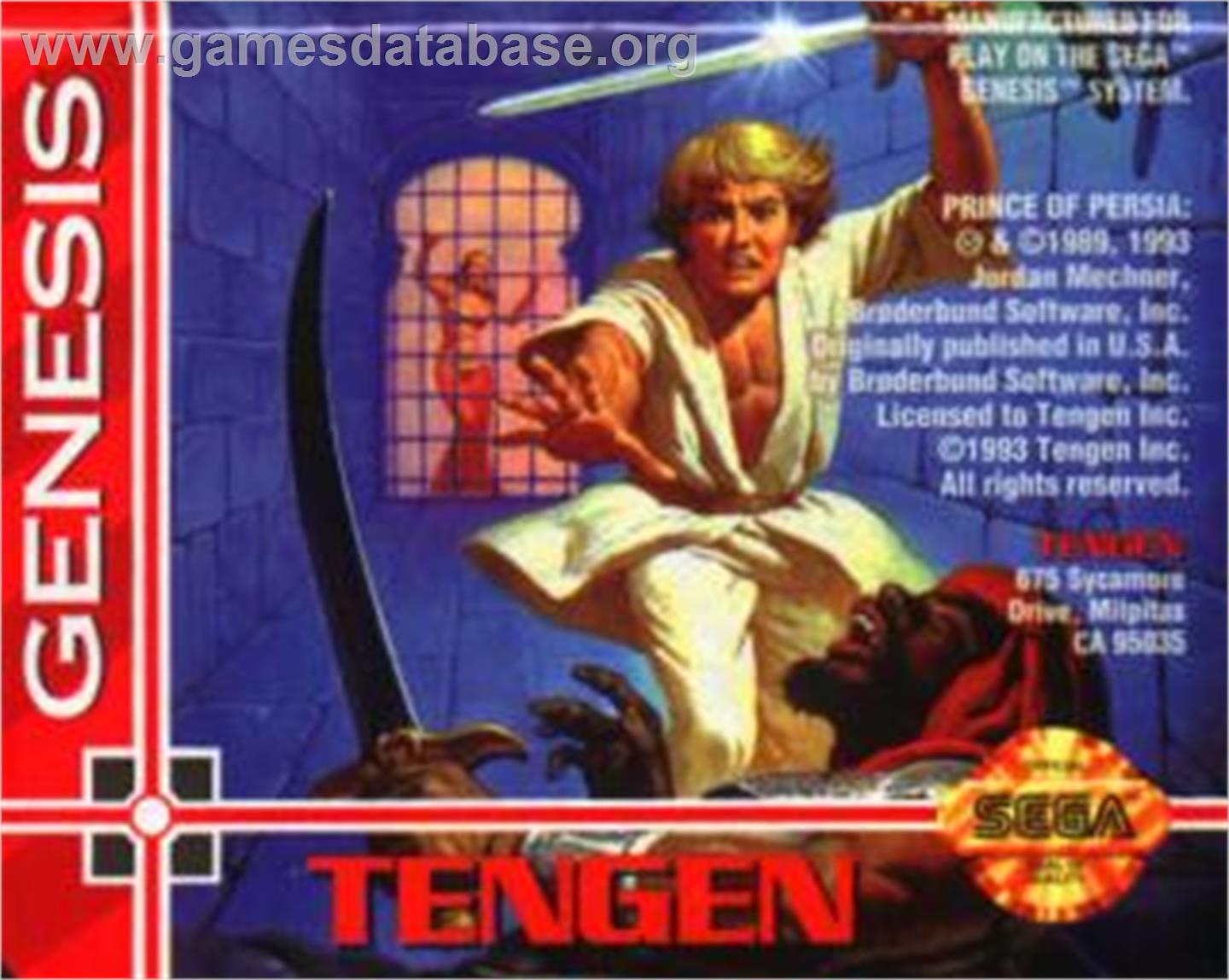 Prince Of Persia - Sega Nomad - Artwork - Cartridge
