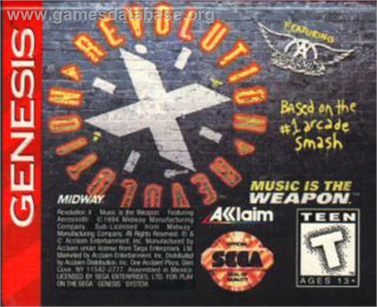 Revolution X - Sega Nomad - Artwork - Cartridge