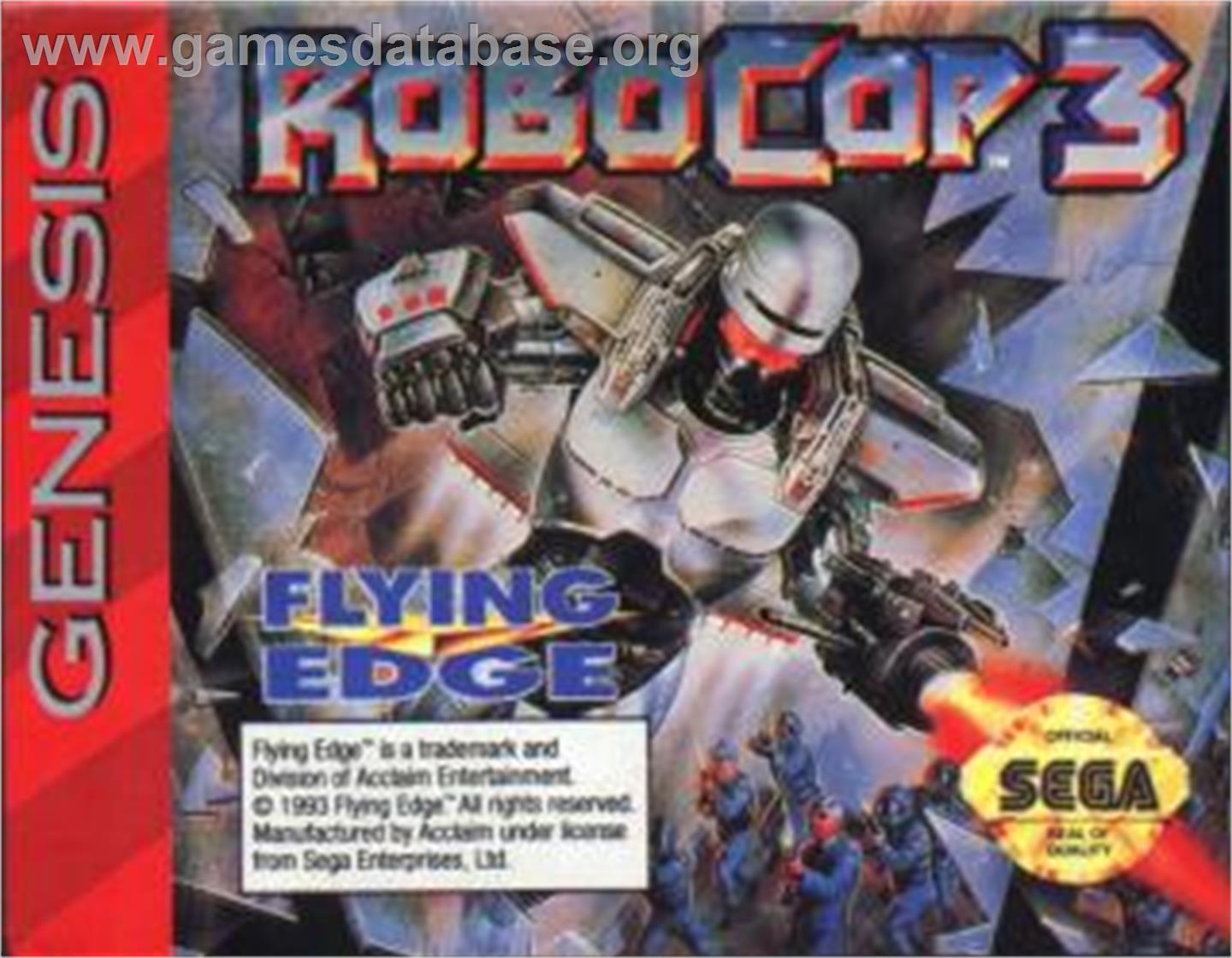 Robocop 3 - Sega Nomad - Artwork - Cartridge