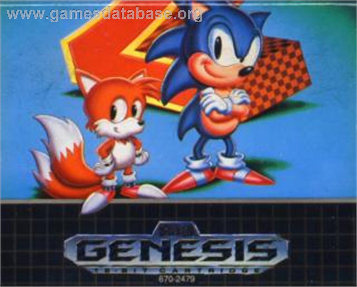Sonic The Hedgehog 2 - Sega Nomad - Artwork - Cartridge